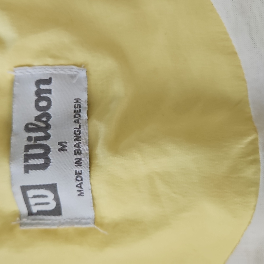 Wilson Yellow and Navy Zip Up Athletic Jacket with White Accents Vintage - Picture 5 of 7